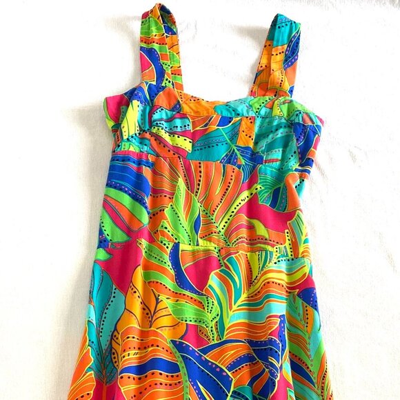 1. State tropical sundress Womens Extra Small colorful midi maxi vacation - Picture 3 of 10